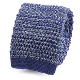 Denim Blue Silk Knitted Tie - Tie Doctor